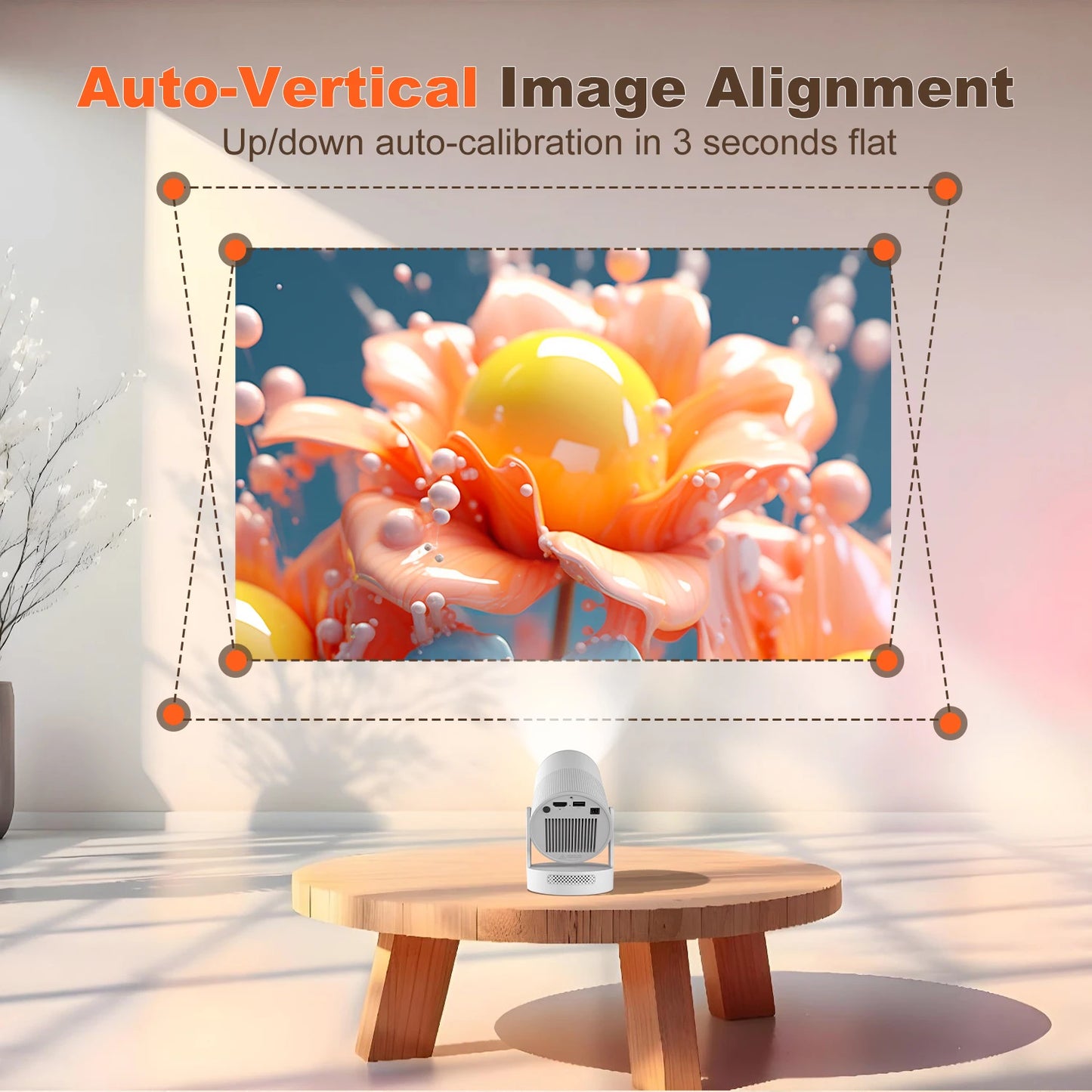 Magcubic Electronic Focus HY300 Ultra Portable 4K Projector with Speaker 300ANSI Outdoor Movie Android11 BT5.4 Camping Projector