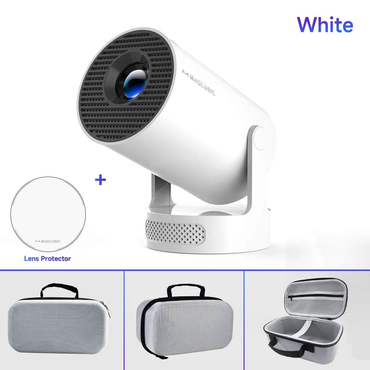 Magcubic HY300 Pro + Projector 4K 720P With 5W Speaker Android 11 8000 Lumens WiFi 6 BT5.4 Outdoor Video Home Theater Projector