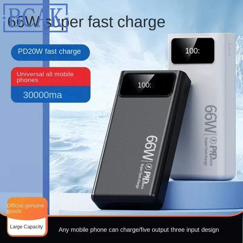 80000mAh Large-capacity Charging Treasure  60000 Digital Display 5w Fast Charging Outdoor 100000 Mobile Power Gift Wholesal