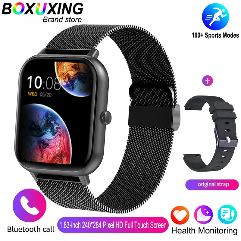 For Xiaomi 2025 New Smart Watch Men Bluetooth Call Fitness Tracker Heart Rate IP68 Waterproof Smart Watch Men Women IOS Android