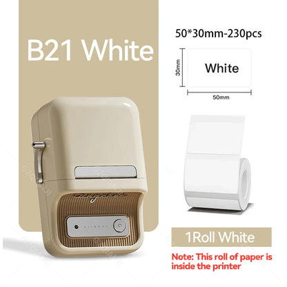 Niimbot B21 Wireless Thermal Label Printer Mini Portable Barcode Label Maker Moble Phone Price Tag Sticker Machine 20mm - 50mm