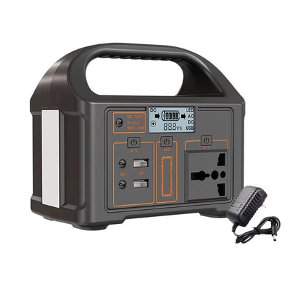 Portable Power Station 300W 500W Solar Generator 460Wh LiFePo4 Batteries 110V 220V Energy Storage Supply LED For Camping RV Trip