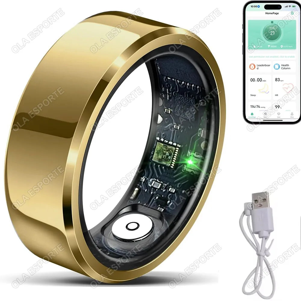 2025 New For Xiaomi Smart Ring Men Women, Heart Rate and Blood Oxygen Monitor Smartring IP68 & 5ATM Waterproof, Multi-sport Mode