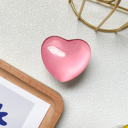 Heart Shape 3D Crystal Foldable Finger Ring Griptok Phone Holder for IPhone Samsung Support Socket Pocket Grip Tok Stand Bracket