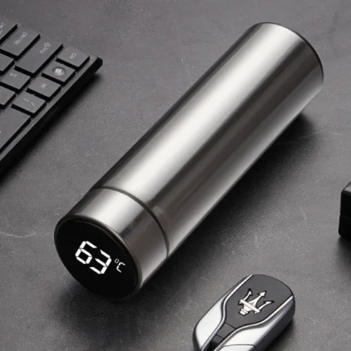 Free Custom Intelligent Digital Thermos Water Cup Touch Display Temperature Stainless Steel Creative Thermoses Coffee Mug Gifts
