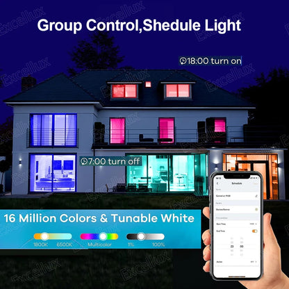 Tuya E27 Led Lamp App Control Bluetooth /WiFi Led Light Bulbs 15W RGB CW WW Smart Bulb Works With Amazon Alexa Google Assistant