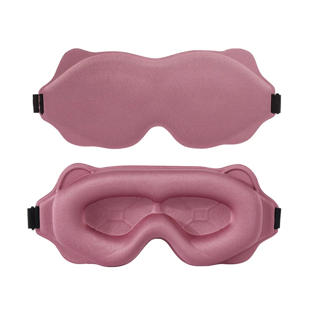 3D Sleep Mask Blindfold Sleeping Aid Soft Memory Foam Eye Mask Block Out Light Pressure Sensation Rest Relax Aid Adjustable Mask