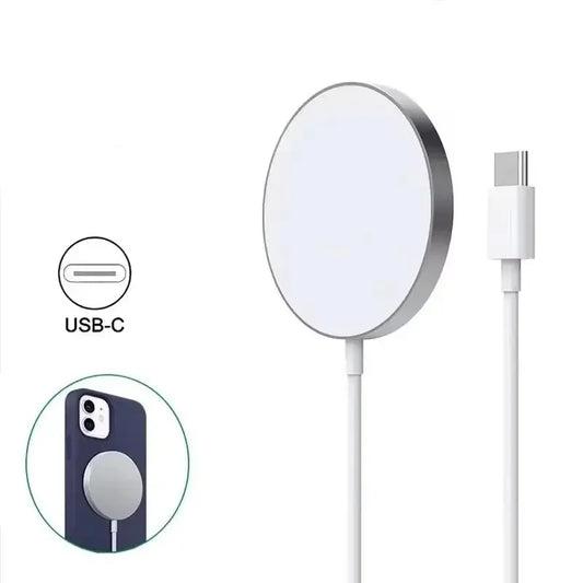 Magnetic Chargers Type C Fast Wireless Charger Pad Stand for Magsafe IPhone 16 15 14 13 12 Pro Max PD Phone Charging Dock