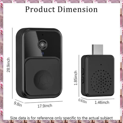 2025 Smart Wireless Remote Video Doorbell, Camera Wireless Intercom Doorbell, HD Night Vision Wifi Tuya Security Doorbell,Smart