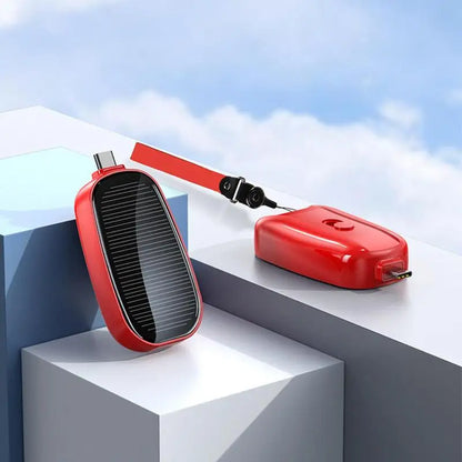 Solar Mini Power Bank Key Ring Portable Solar Phone Charger Emergency Portable Charger Small Size Powerbank For Outdoor Camping