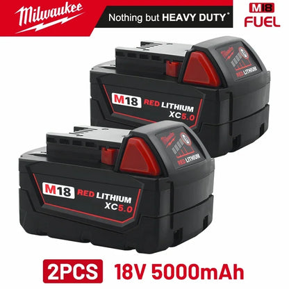 original Milwaukee M18 Power Tool Battery, Charger, 18V 6Ah Li-Ion M18B5 48-11-1860 48-11-1850 48-11-1840 48-11-1830 48-11-1820