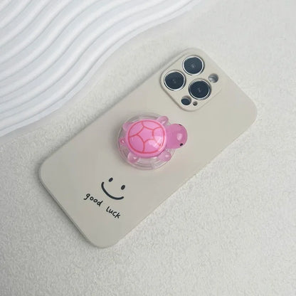 Korean Cute Luminous Turtle Phone Holder Griptok Finger Ring Support For iPhone Samsung Cases Grip Tok Socket Bracket Girl Gift