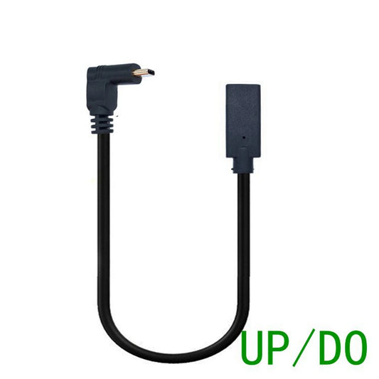 5Pin Converter Data Cable 90 Degree Elbow Micro/Mini USB2.0 Male To USB 3.1 Type C Male Adapter Converter OTG Charging Line