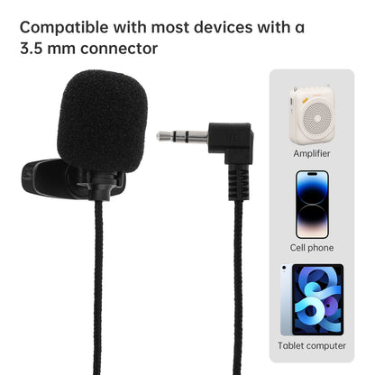 Universal Portable 3.5mm Mini Microphone Hands Free Clip on Microphone Mini Audio for PC Laptop Loudspeaker Mic