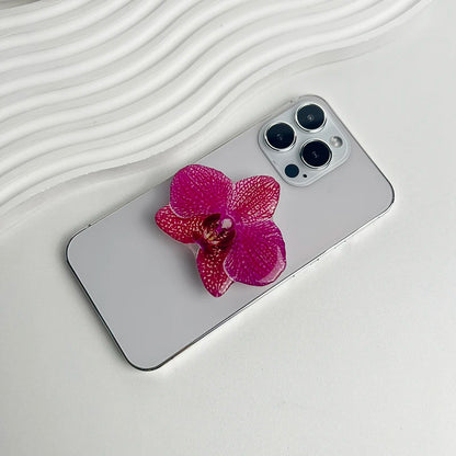 Phone Holder Folding Ring Phone Support Popular Style Internet Celebrity Orchid Acrylic Socket Grip Cymbidium Custom