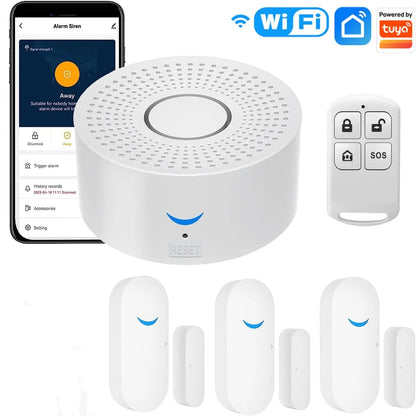 Tuya Wifi Smart Home Alarm System 433mhz Burglar Security Alarm Siren Smart Life App Control Wireless Home Alarm Kits