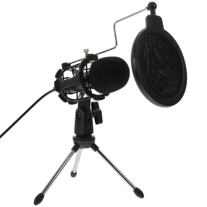 Professional Computer Microphone 35mm USB Gaming PodCast Mini Studio Mic Live Recording Sound Aluminum Rubber ABS
