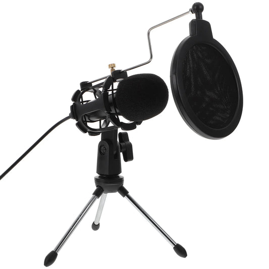 Professional Computer Microphone 35mm USB Gaming PodCast Mini Studio Mic Live Recording Sound Aluminum Rubber ABS