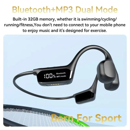 Xiaomi Mijia Bone Conduction Earphones Bluetooth Wireless Mic Headset IP68 Waterproof 32GB MP3 Player Hifi Swimming  Headphone