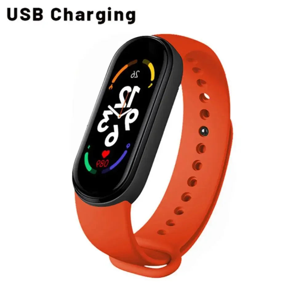 M7 Men Smart Watch Heart Rate Blood Pressure Monitor Waterproof Fitness Sports Bracelet Compatible For Android Ios