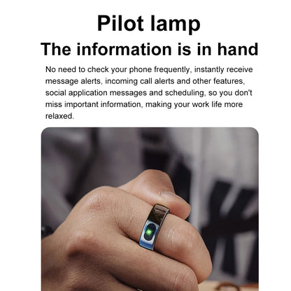 Smart Ring Men Women Temperature Health Monitor 5ATM Waterproof Music Video Control Sports Modes Rings Finger VS R02 R06 R09