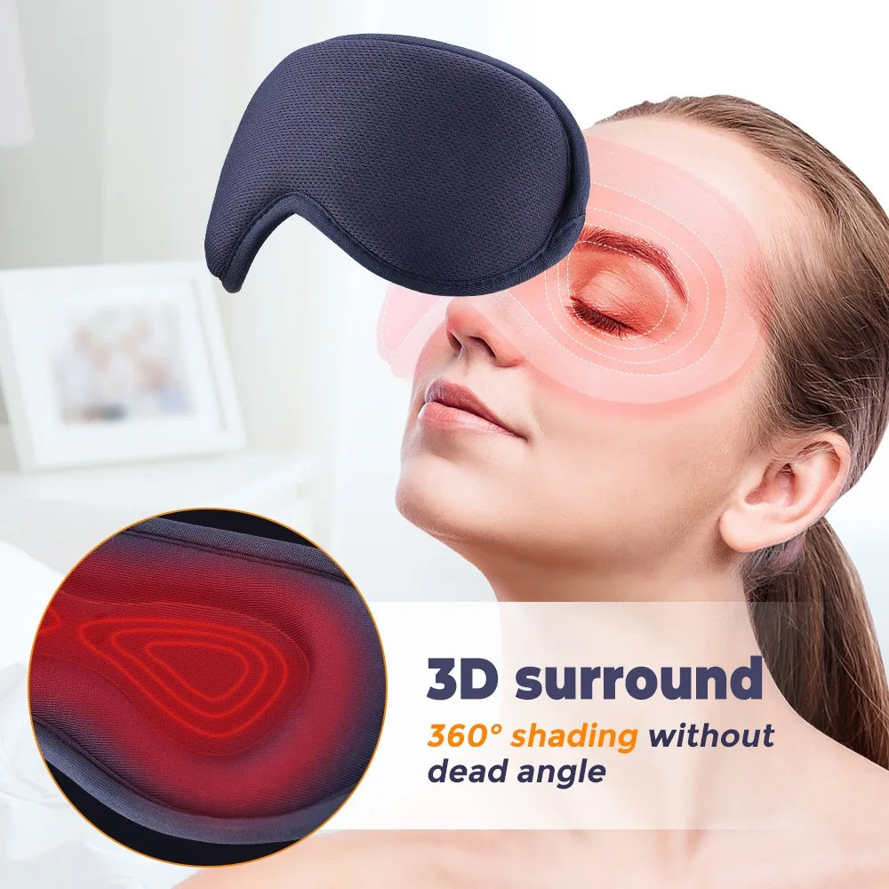 3D Heating Steam Eyeshade Sleeping Eye Mask Constant Temperature Hot Compress Smart Timing Sleep Shading Relieve Eye Fatigue