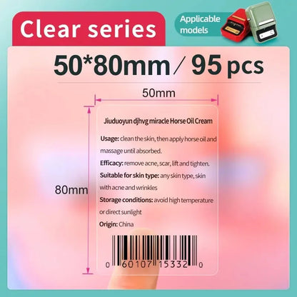 Niimbot Transparent Stickers Label Printer Stickers Portable Printer  Niimbot Thermal Paper Labels Official Genuine For B1/B21