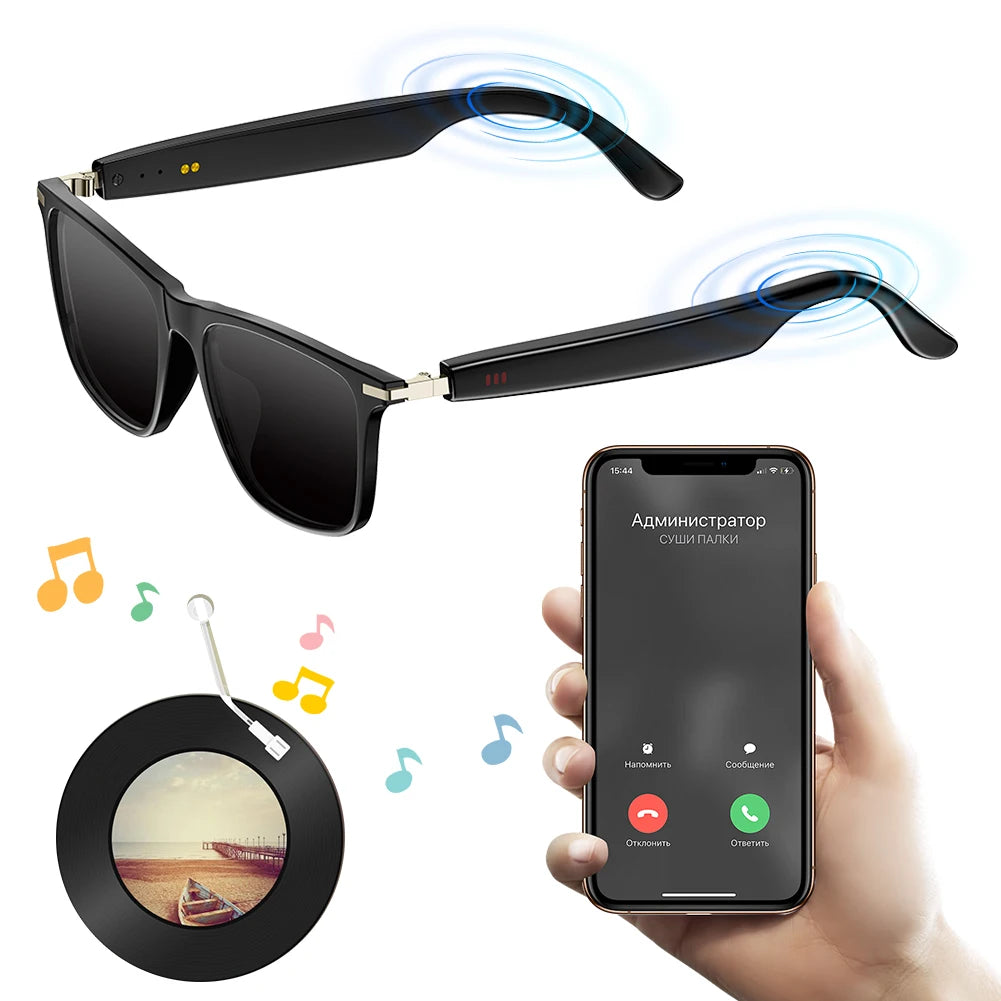 Smart Glasses with AI Translator Audio Glasses Hands-Free Music & Calls Outdoor Sports Headphones Waterproof for Men Women