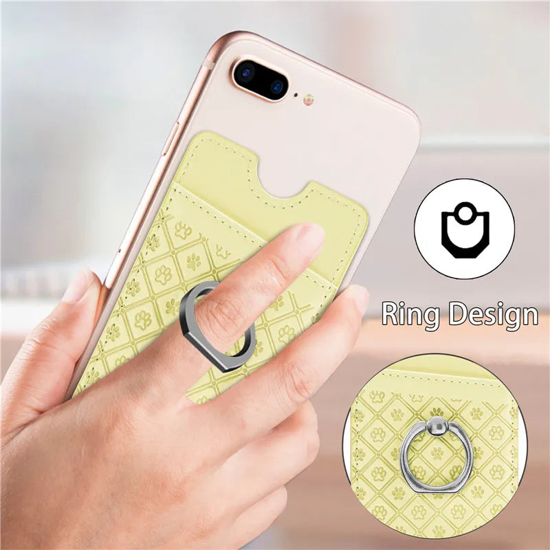 Cute Claw Design Smart Phone Ring Socket Holder Wallet Credit Card Holder 3M Adhesive Sticker Mobile Stand Case Soporte Celular