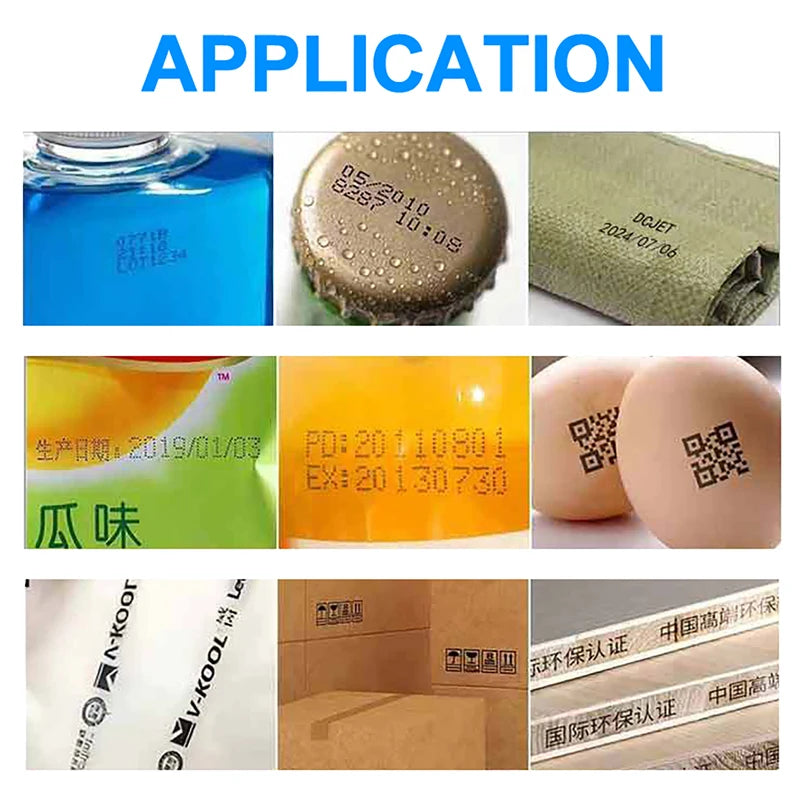 12.7mm Portable Printer Production Date Batch Number Shelf Life Inkjet Printing QR Code Pattern Mini Handheld Inkjet Printer