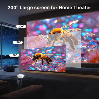 Small USB HDMI Projector, Mini Portable Outdoor Movie Video DLP LED for Home Entertainment Travel