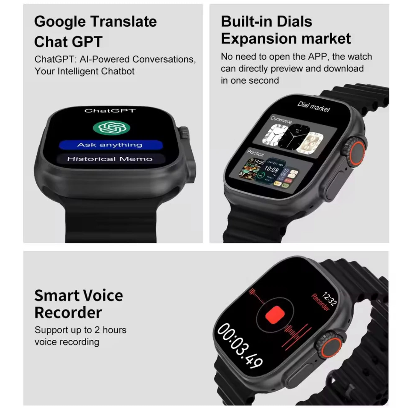 GPS Smart Watch 10 ultra 3 Pro MAX Gen2 49mm Amoled Screen Smartwatch Refresh Rate Wireless Charging Men Women Sport For Apple