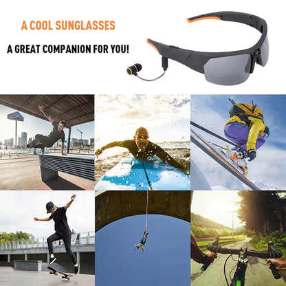 New Smart Glasses AI Intelligent Real-time Translation Bluetooth 6.0 Sunglasses Outdoor Sport Earphone Calling Music Eyeglasses