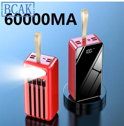 80000mAh Large-capacity Charging Treasure  60000 Digital Display 5w Fast Charging Outdoor 100000 Mobile Power Gift Wholesal