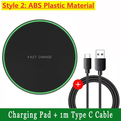 Wireless Chargers Pad Stand 30W Fast Wireless Charging Dock Station for Apple iPhone 8-16 Samsung Galaxy S22 S20 S24 Note Xiaomi
