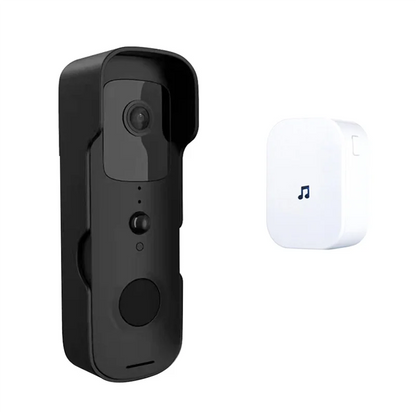 Smart-Tuya Wifi Smart Video Door Viewer - Waterproof With Night Vision, 1080P FHD Camera, Visual Intercom Doorbell, US Plug
