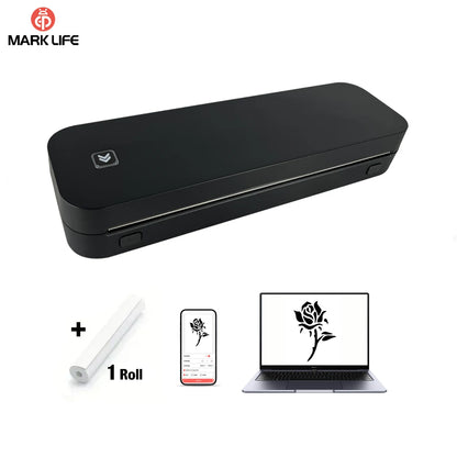 Marklife Bluetooth Thermal HD Printer M08F D210 Portable Inkless Wireless A4 Printer Maker Compatible with Smartphone & PC