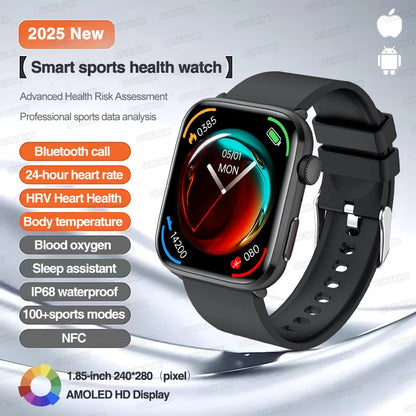 2025 New For Xiaomi Series 10 NFC Watch Men AMOLED Screen Bluetooth Call GPS Sport Waterproof Health Tracker Smartbracelet Women