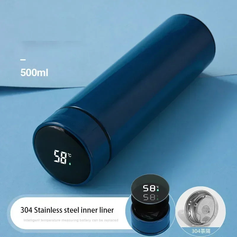 500ML Smart Thermos Water Bottle Stainless Steel Insulation Touch Intelligent Temperature Display Vacuum Flasks Cup Digital Mug