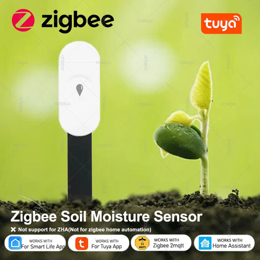 Zigbee Soil Moisture Sensor Humidity Temperature Tester Garden Home Automation Irrigation Detector Meter Support Home Assistant