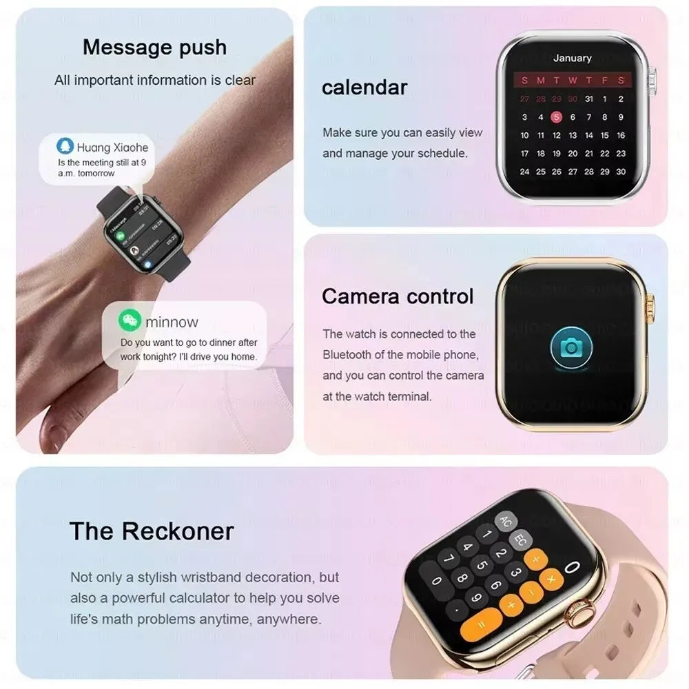 New 2025 Original For Apple Watch 10 GPS Smart Watch Men Body Temperature Bluetooth Call NFC Sports Women SmartWatch for Apple
