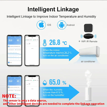 WiFi Temperature Humidity Sensor Tuya Smart Home Thermometer APP SmartLife Work With Alexa Google Assistant