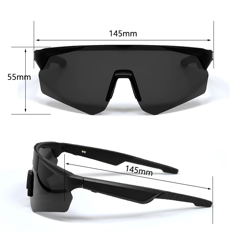 Cycling Glasses Bike Sunglasses With AI Smart Voice Assistant Wireless BT 5.4 Eyewear Goggles Women Men MTB Road Bicycle Glasses