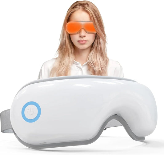 4 in 1 Airbag Eye Massager with Heat for Migraines Relief Smart Eye Mask with Bluetooth Music for Relax Eye Strain Improve Sleep
