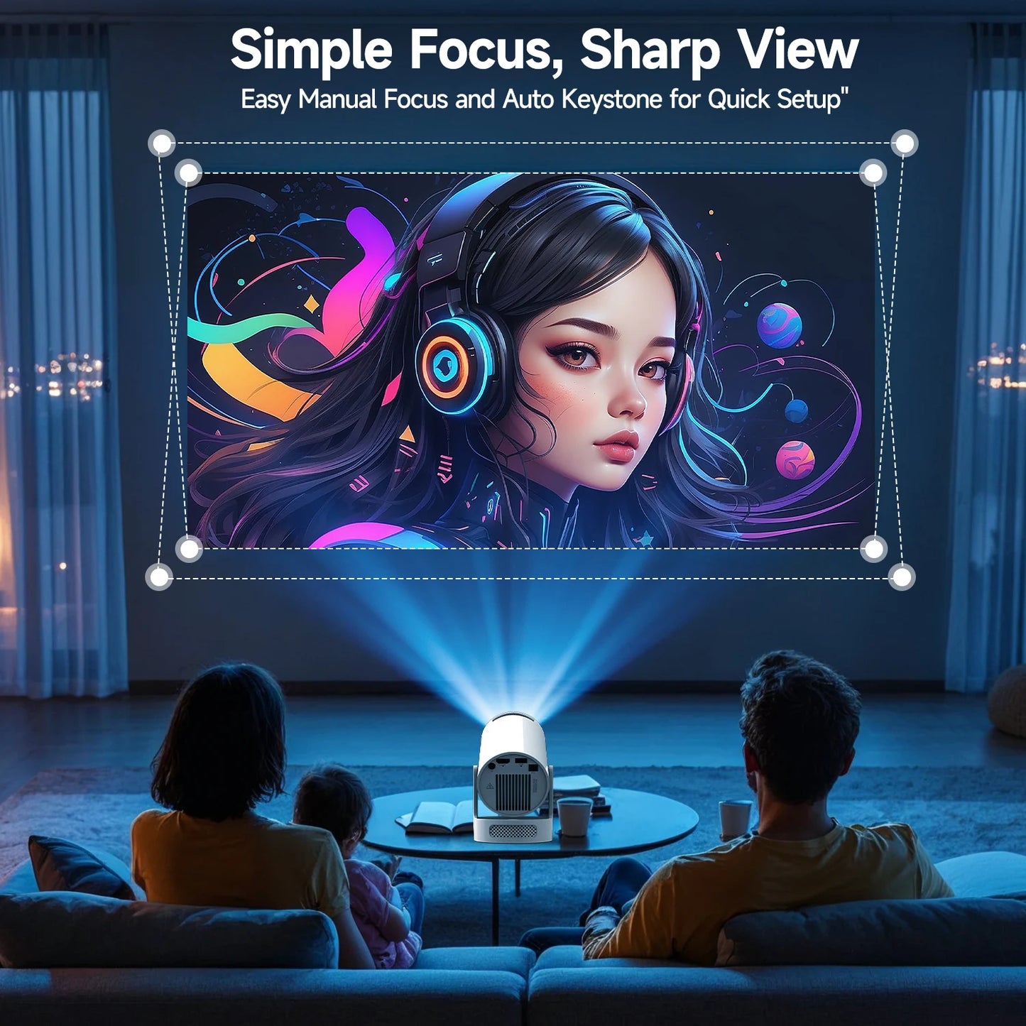 Magcubic 4K Android 11 Portable Projector 8000 Lumens WiFi 6 BT5.4 Outdoor Theater 5W HiFi Speaker 720P HD Supported HY300 Pro+