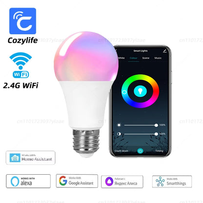 RGB E27 Wifi Smart Dimming Light Bulb Timer Voice Control CozyLife Support SmartThings Alexa Google Home Alice Home Assistant