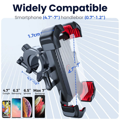 Joyroom 360° View Universal Motorcycle Phone Holder Bicycle Phone Holder for 4.7-7 inch Mobile Phone Stand Shockproof Bracket