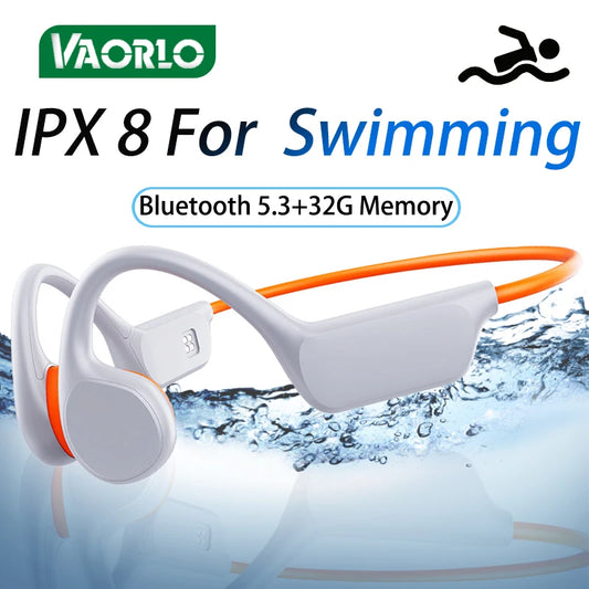 IPX8 Waterproof Bone Conduction Headphones X7 Bluetooth 32GB MP3 Swim Sports Wireless Earphone With Mic HIFI Bass Music Stereo