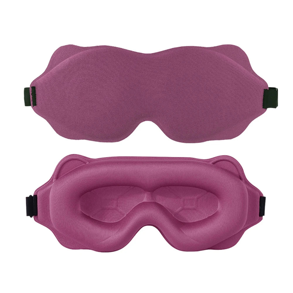 3D Sleep Mask Blindfold Sleeping Aid Soft Memory Foam Eye Mask Block Out Light Pressure Sensation Rest Relax Aid Adjustable Mask