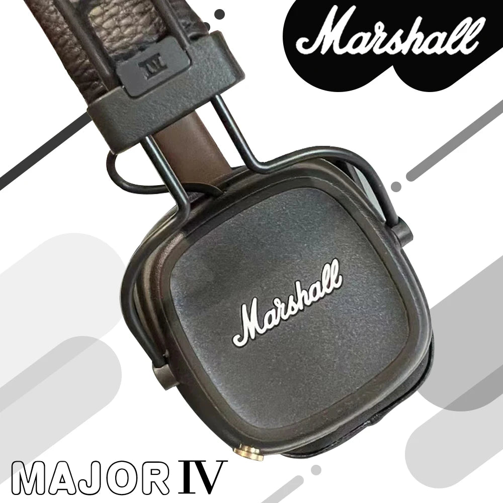Marshall Major IV 4 Wireless Bluetooth Headphones Classic Earphones Deep Bass Foldable Pop Rock Retro Music Microphone Headset